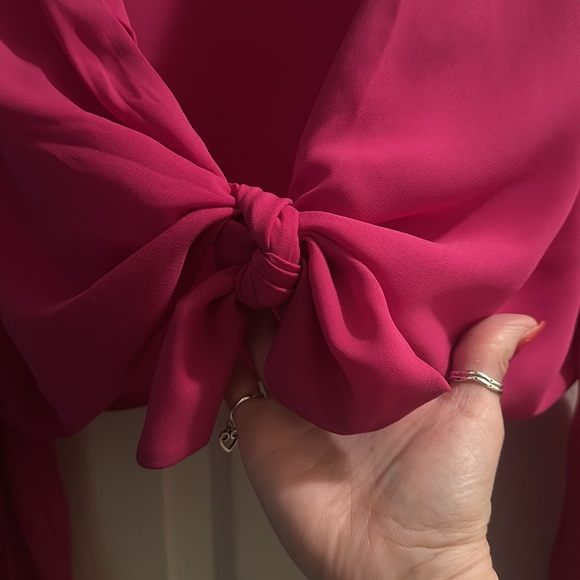 EXPRESS Beautiful Tie Front Cropped Top Size M - Picture 3 of 5